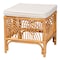 Bali & Pari Materra Modern bohemian Natural Brown Rattan Footstool 239-13578-ZORO - alternate 1
